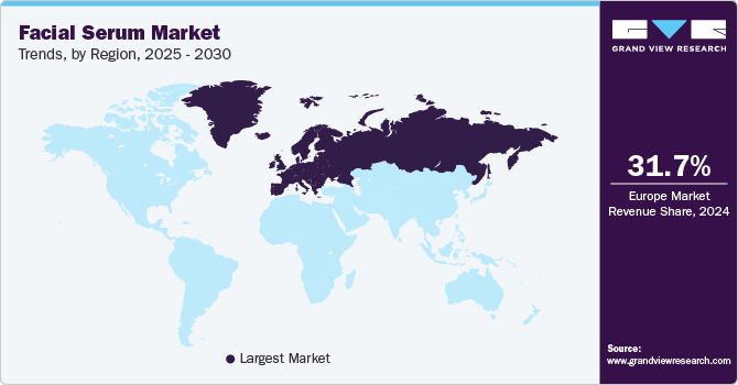 Facial Serum Market Trends, by Region, 2025 - 2030