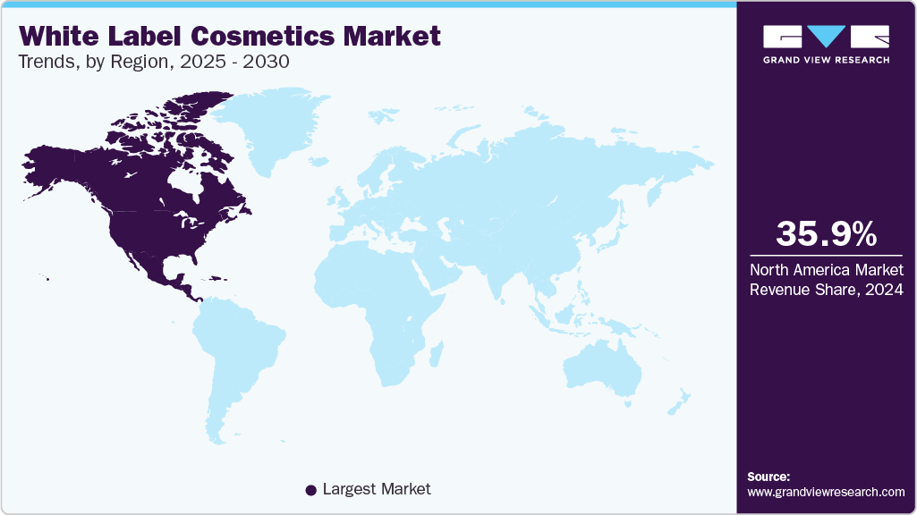 White Label Cosmetics Market Trends, by Region, 2025 - 2030